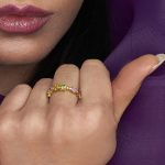انگشتر طلا سواروسکی سه رنگ